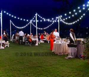 Fete Lights: Outdoors- Rehearsal dinner with Fete lites